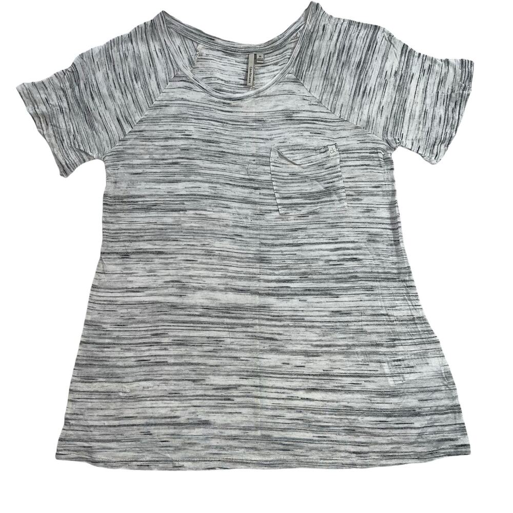 Calvin Klein Jeans Womens T Shirt Top Casual Short Sleeved Pullover Gray Medium - Picture 8 of 12
